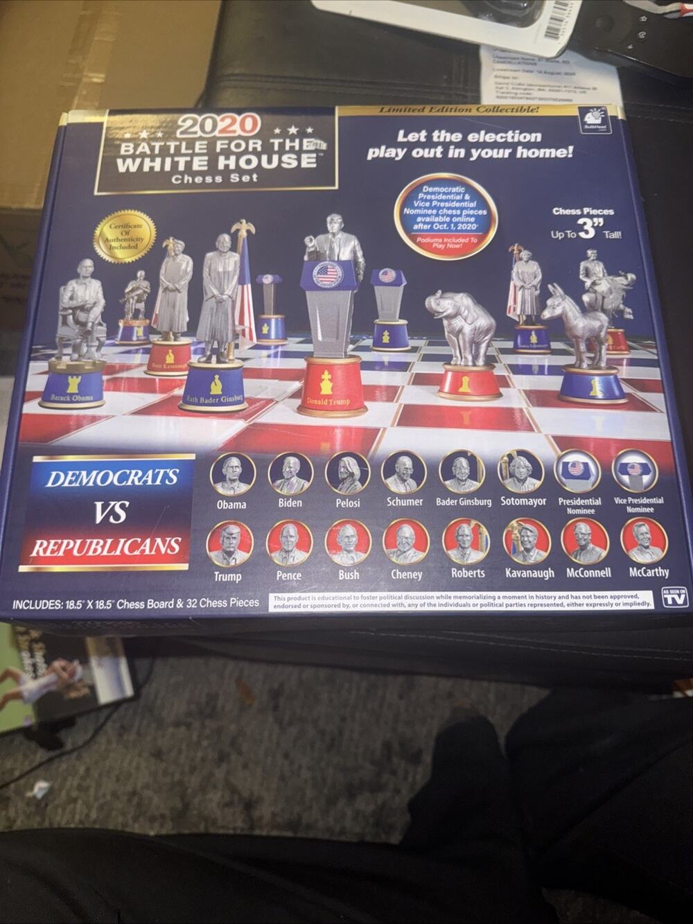 2020 Battle For The White House Republicans vs Democrats Chess Set New Limited